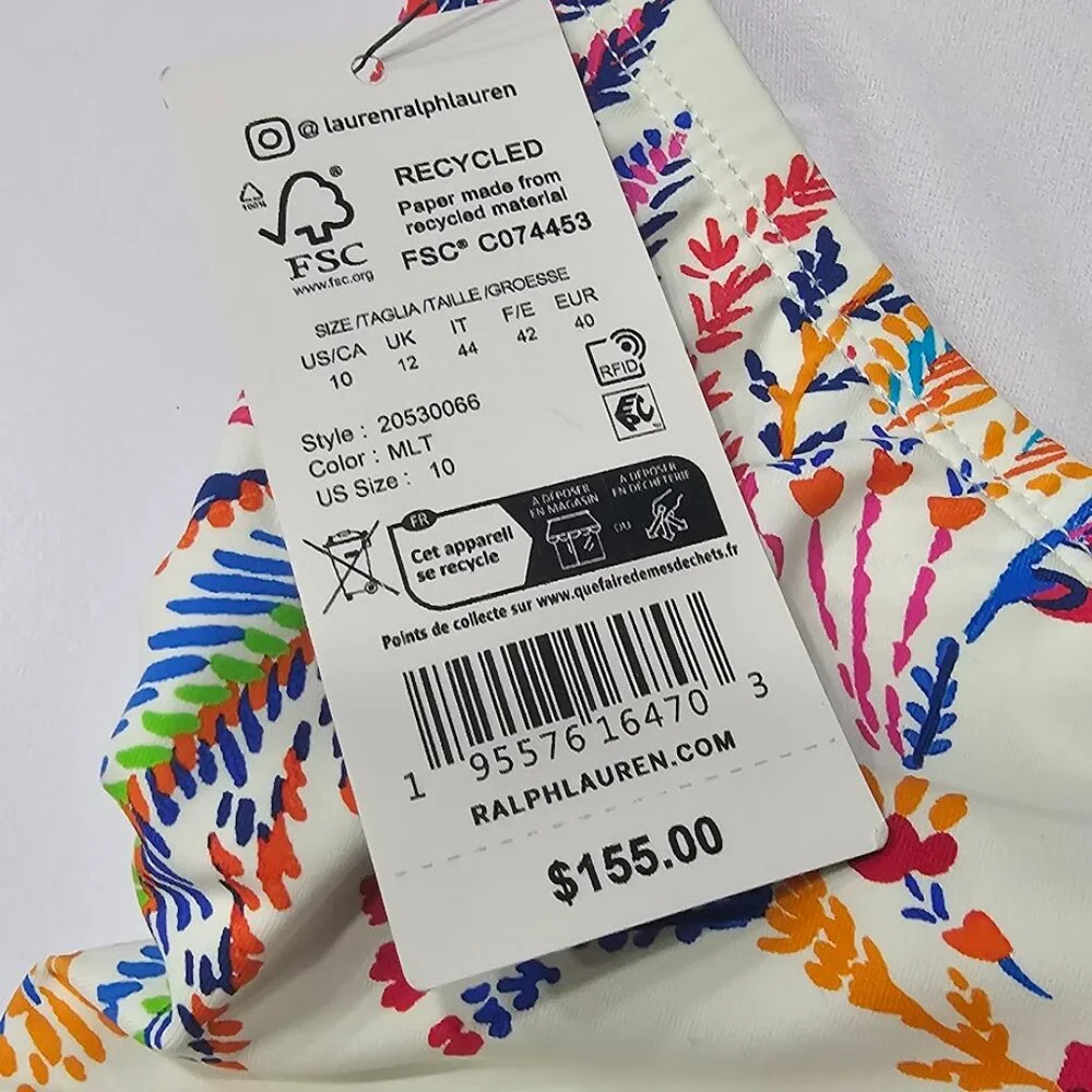 Lauren Ralph Lauren Printed One-Piece Swimsuit - Fleurette - Picture 8 of 9
